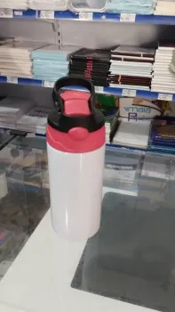 SQUEEZE TERMICA INFANTIL PAREDE DUPLA CLICK VERMELHO C/ PRETO - Foto 2