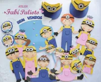 KIT32  Gabarito de Moldes  em MDF Coleção Meu Minnion Favorito   