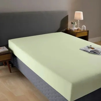  Lençol Avulso  Priori Liso Com Elástico  Dohler -verde