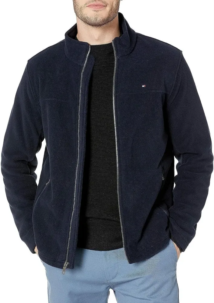 Jaqueta Tommy Hilfiger Clássica Com Zíper Frontal Masculina