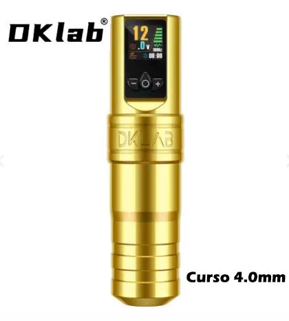 Máquina de Tatuagem PEN DKLab NEW W1 PRO Gold com 2 Baterias 4.0mm