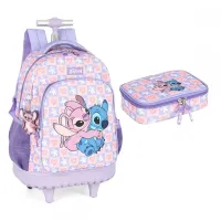  Kit Mochilete lancheira  e estojo original Stitch Rosa - Foto 2