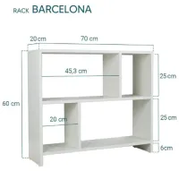 Rack Nicho Aparador Branco para Tv Sala Quarto Escritorio - Foto 3