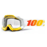 OCULOS ACCURI TRANSPARENTE BRANCO/AMARELO - 100%