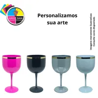 TAÇA DE GIN BORDA METALIZADA PERSONALIZADA 580ML - Foto 4