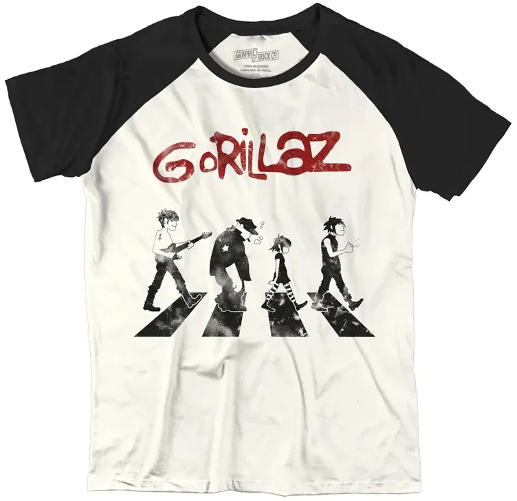 CAMISETA GORILLAZ RAGLAN