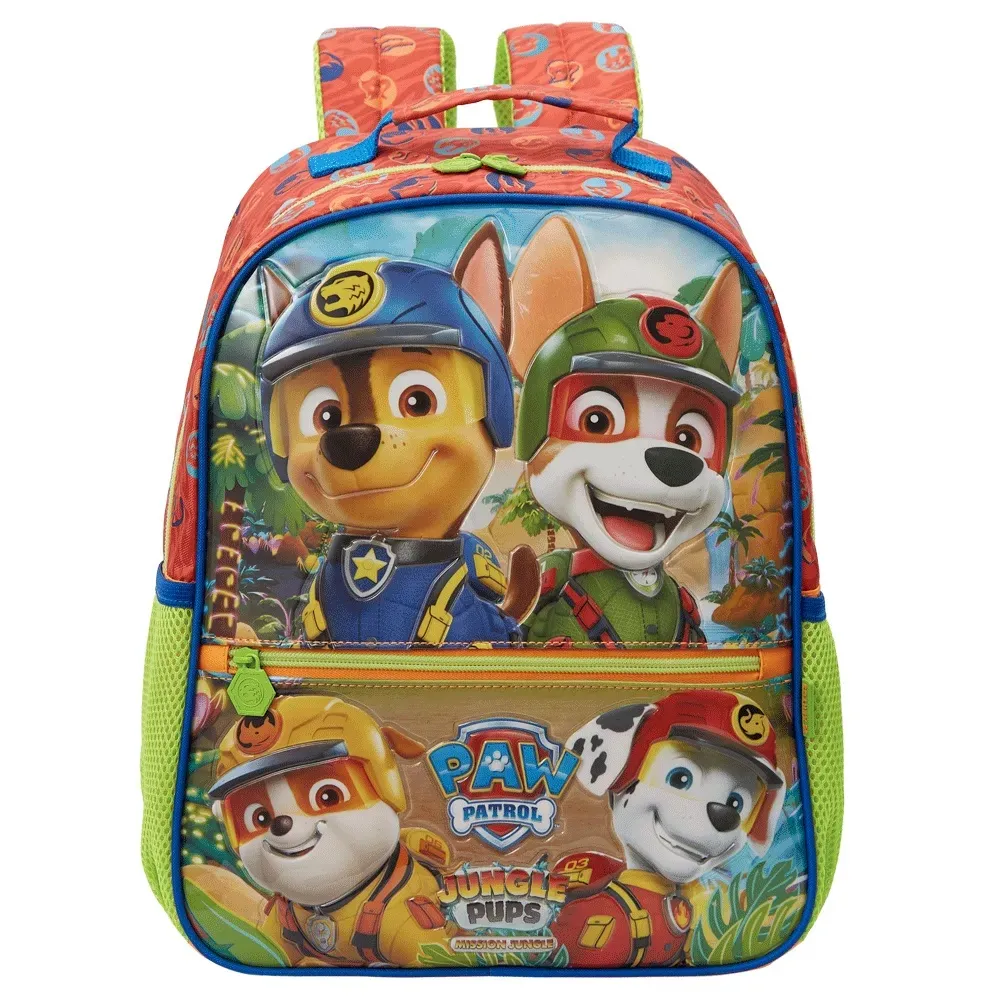 Mochila Escolar 14 Patrulha Canina Jungle Pups