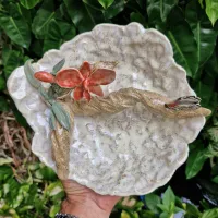 Centro de mesa Orquídea Sophronitis coccinea e Borboleta do 88 (23diam x 10alt) - Foto 4