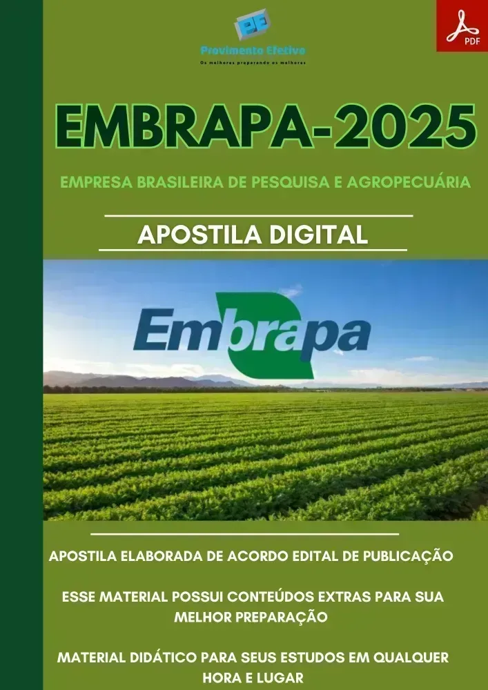 Apostila EMBRAPA Ciências Exatas Sistema da Informação ANALISTA 2025 Imagem