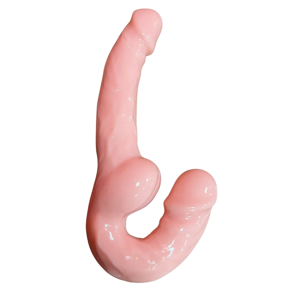 Prótese peniana dupla formato glande sem vibro Imagem