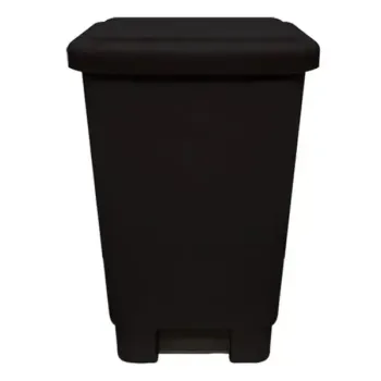 Lixeira 15 Litros Retangular Preta   