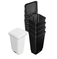 Lixeira 15 Litros Retangular Preta    - Foto 3