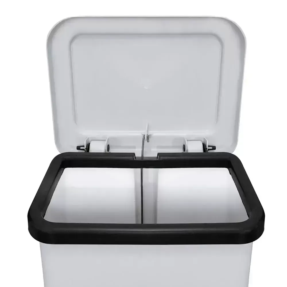 Lixeira 100 Litros  Com Pedal Branca   