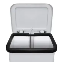 Lixeira 100 Litros  Com Pedal Branca   