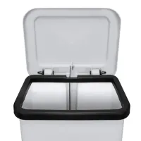 Lixeira 100 Litros  Com Pedal Branca - Foto 3