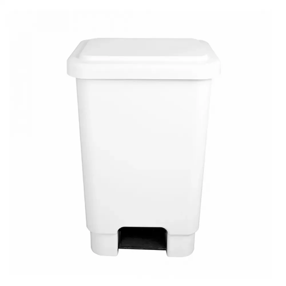 Lixeira 100 Litros  Com Pedal Branca Imagem