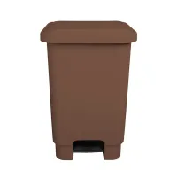 Lixeira de Plástico Com Pedal 15  litros  Marrom Gruplast