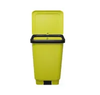 Lixeira de Plástico Com Pedal 25 litros Amarelo Gruplast