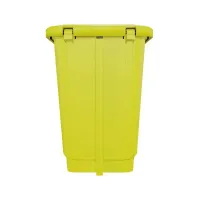 Lixeira de Plástico Com Pedal 25 litros Amarelo Gruplast - Foto 3