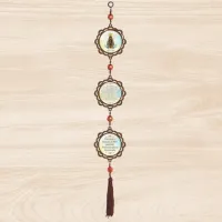 Adorno de Porta 3 Mandalas Nossa Senhora Aparecida Pequeno