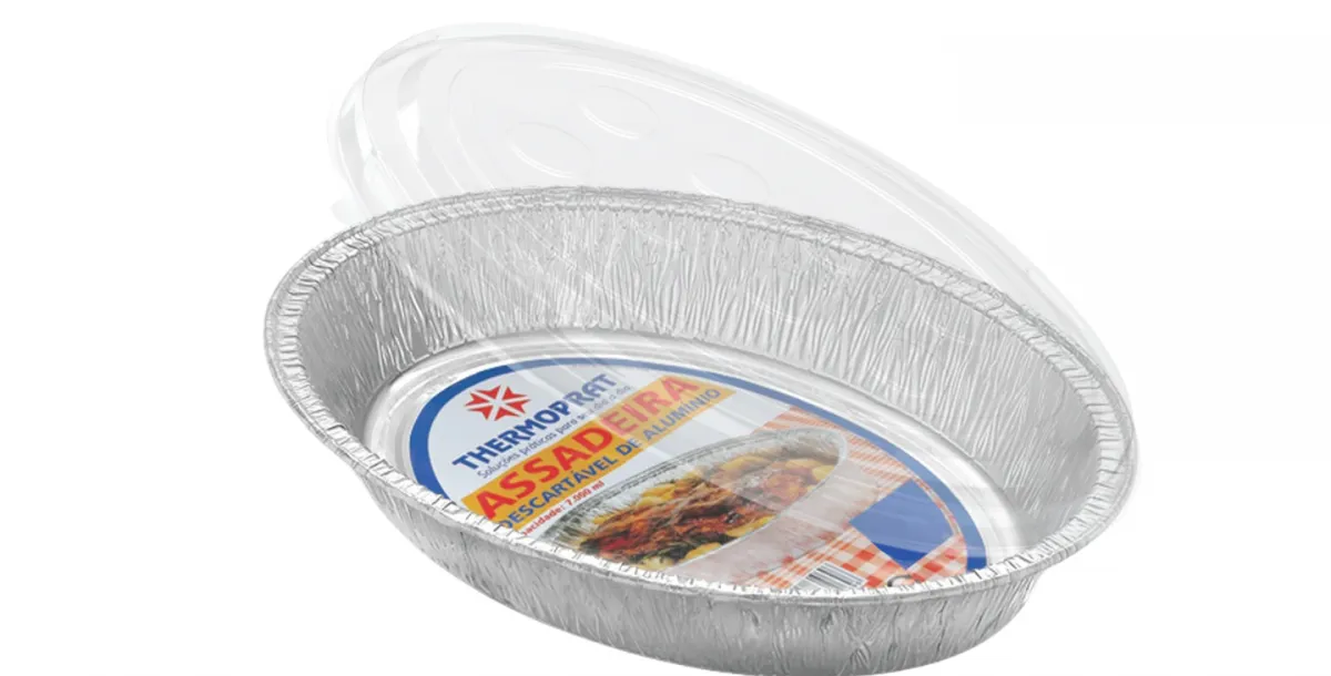 Assadeira de Alumínio Oval 4L C/ Tampa