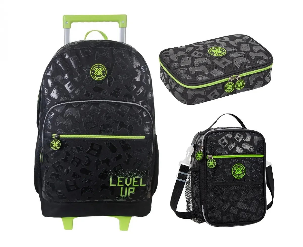 Mochila com Rodas Alças Juvenil 16 T College Game Control