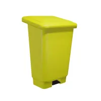 Lixeira Com Pedal   15 litros Amarelo Gruplast - Foto 5