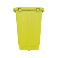 Lixeira Com Pedal   15 litros Amarelo Gruplast - Foto 2