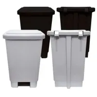 Lixeira Com Pedal    50 Litros Gruplast Branca - Foto 5