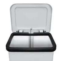 Lixeira Com Pedal    50 Litros Gruplast Branca - Foto 3