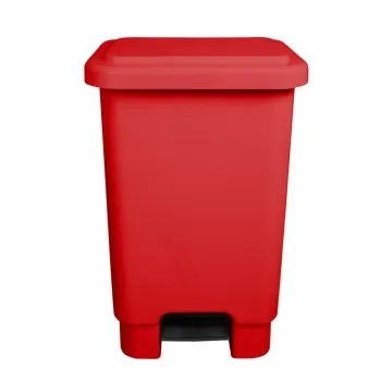 Lixeira Com Pedal   50 litros Vermelha