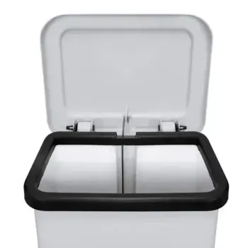 Lixeira Com Pedal  100 Litros Branca - Foto 2