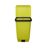 Lixeira Com Pedal  50 litros Amarelo