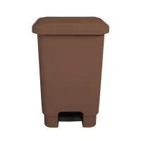 Lixeira Com Pedal  50 litros  Marrom 