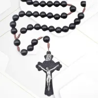 Terço de Resina Preto 10mm