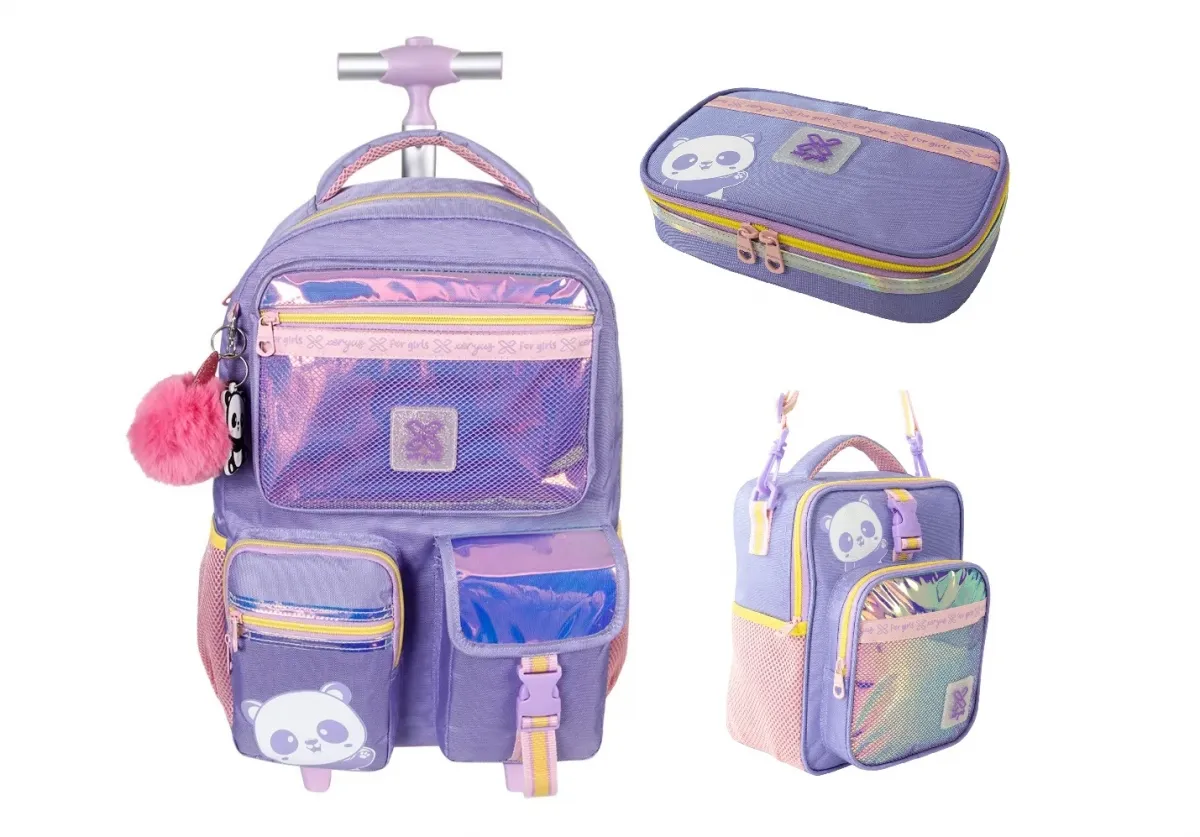 Kit  completo College Panda Lilas 13940
