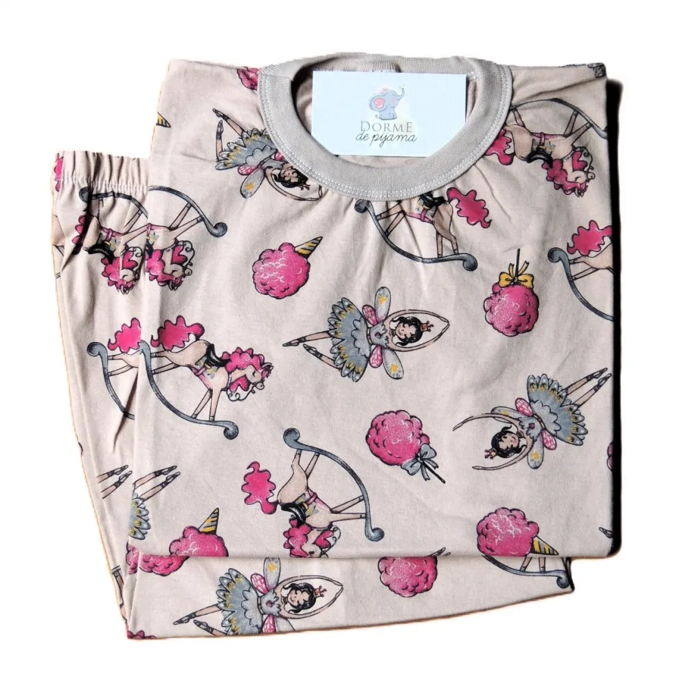 Pijama Infantil Feminino Tamanho 16 Curto 