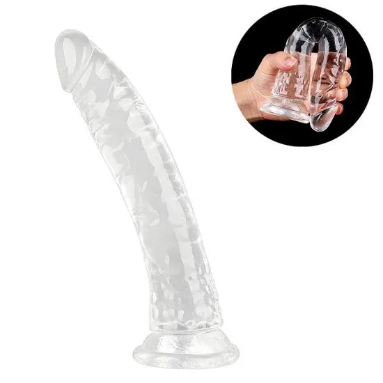 Pênis Silicone Translúcido com Ventosa 16 x 3cm - 8458