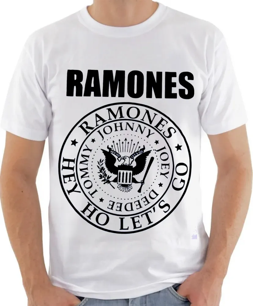 CAMISETA RAMONES LOGO BRANCA