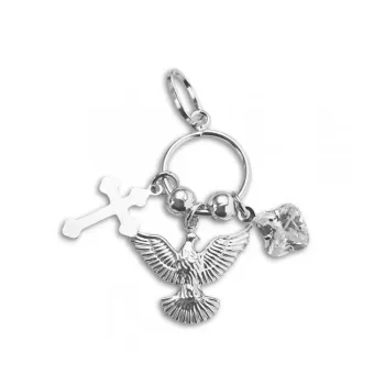 Pingente de prata patuá Cristão -  PF439