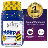 Gomas infantis para dormir Zarbee'S C/ Melatonina C/Frutas Naturais, 34 Unid Importado + Frete Grátis