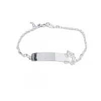 Pulseira de prata infantil  ursinho - PU78