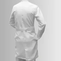 Jaleco Masculino Branco Gola Padre Oxford Manga Longa e Botão - Foto 3