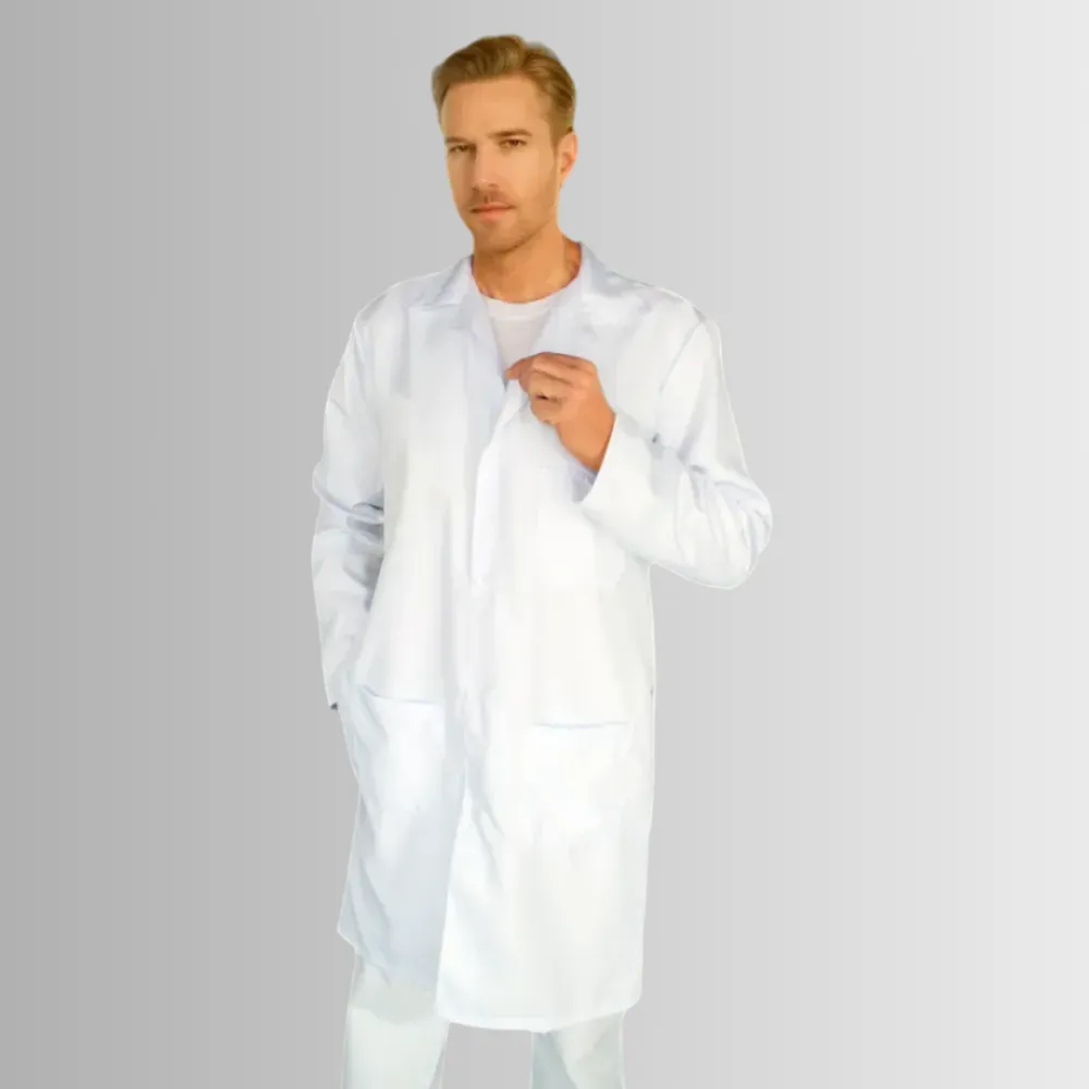 Jaleco Masculino Branco de Oxford Masculino Manga Longa