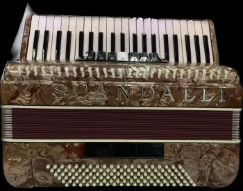 Acordeon / Sanfona Scandalli 120 Baixos Marrom - Foto 2