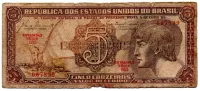 C111 - 5 Cruzeiros - Série 033 - Índio - Data: 1961 - UTG