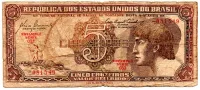 C111 - 5 Cruzeiros - Série 033 - Índio - Data: 1961 - R