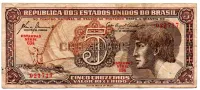 C111 - 5 Cruzeiros - Série 034 - Índio - Data: 1961 - BC