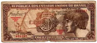 C111 - 5 Cruzeiros - Série 037 - Índio - Data: 1961 - R