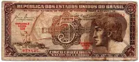 C111 - 5 Cruzeiros - Série 039 - Índio - Data: 1961 - BC